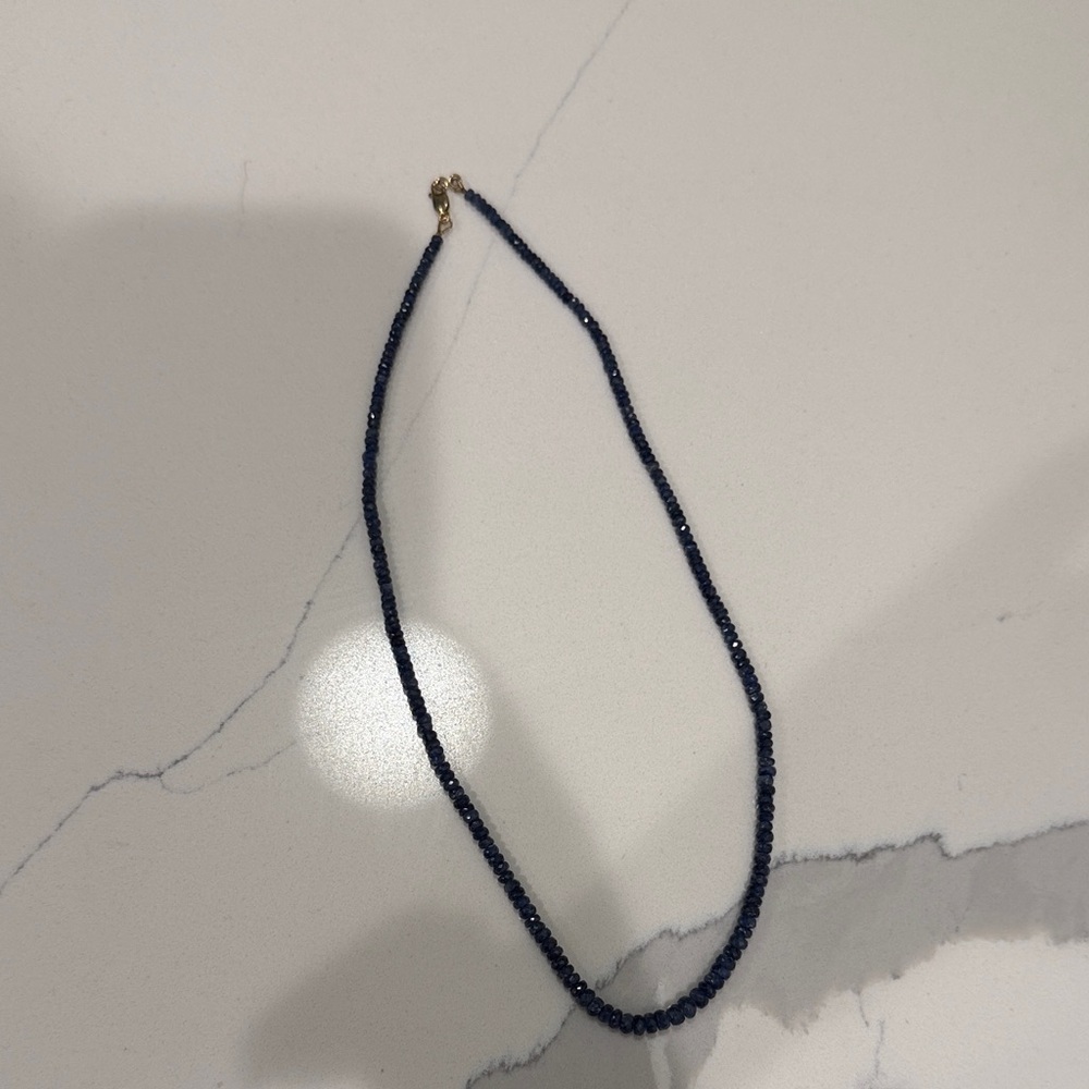 Elegant Blue Beaded Necklace